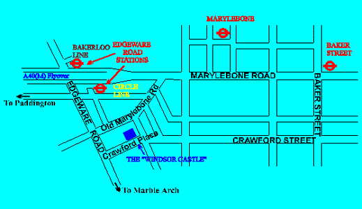 Location map of Windsor Castle pub