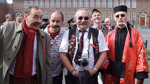 Some of the Handlebar Club members in the Norwegian National Day Parade