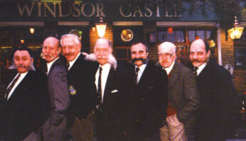 Members outside The Windsor Castle pub