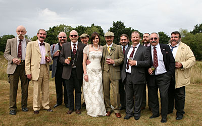 Keri and Steve Parsons, and a lot of Moustaches