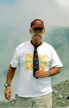Anthony Blyth at the summit of Mount Etna
