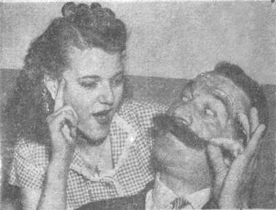 1948 - Irene McMullen greets George Hoffman as he arrives in Toronto