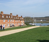 The pub and hotel is the last house down the row