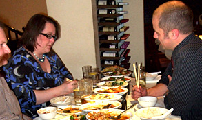 Mountain ranges of food at the Imperial China Restaurant