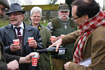 Tom pours the fizz