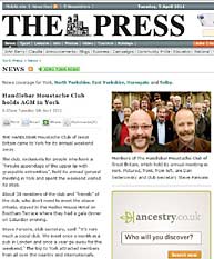 The Press article - click to enlarge The Press article - click to enlarge