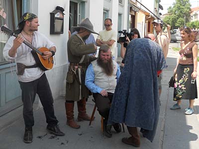 The camera rolls as the Hussars get to work