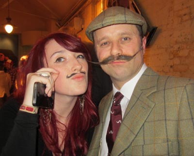 Moustache fan Rhiannon Devaney with the Sec.