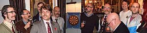 Tom Cutler and a swathe of brave lads battle in front of the round black thing