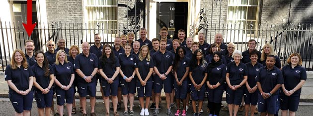 The Great Britain and Northern Ireland Clipper Round the World Team outside No. 10