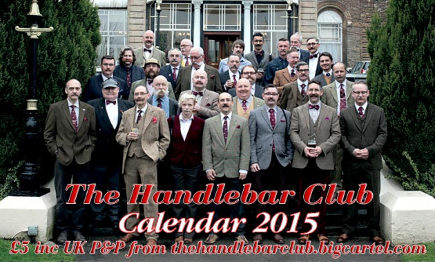 Give a unique Gift to the Moustache In Your Life! The Handlebar Club 2015 Calendar will give almost year of pleasure, and help Stepping Stones Down Syndrome Support Group into the bargain. Click / Tap on the picture to buy one now On Sale for £5 inc. UK P&P from our Big Cartel Shop