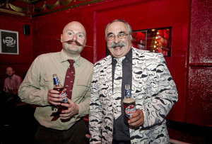 President Rod Littlewood and member Conrad Amis at the launch of Movember at Coco on Camden High Street - Click to enlarge