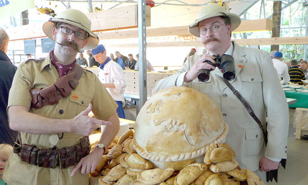 Allan Robinson and Ryan Pike at the World Pasty Championships in Cornwall