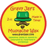 Gravy Jay's Mustache Wax in the 2oz tin.